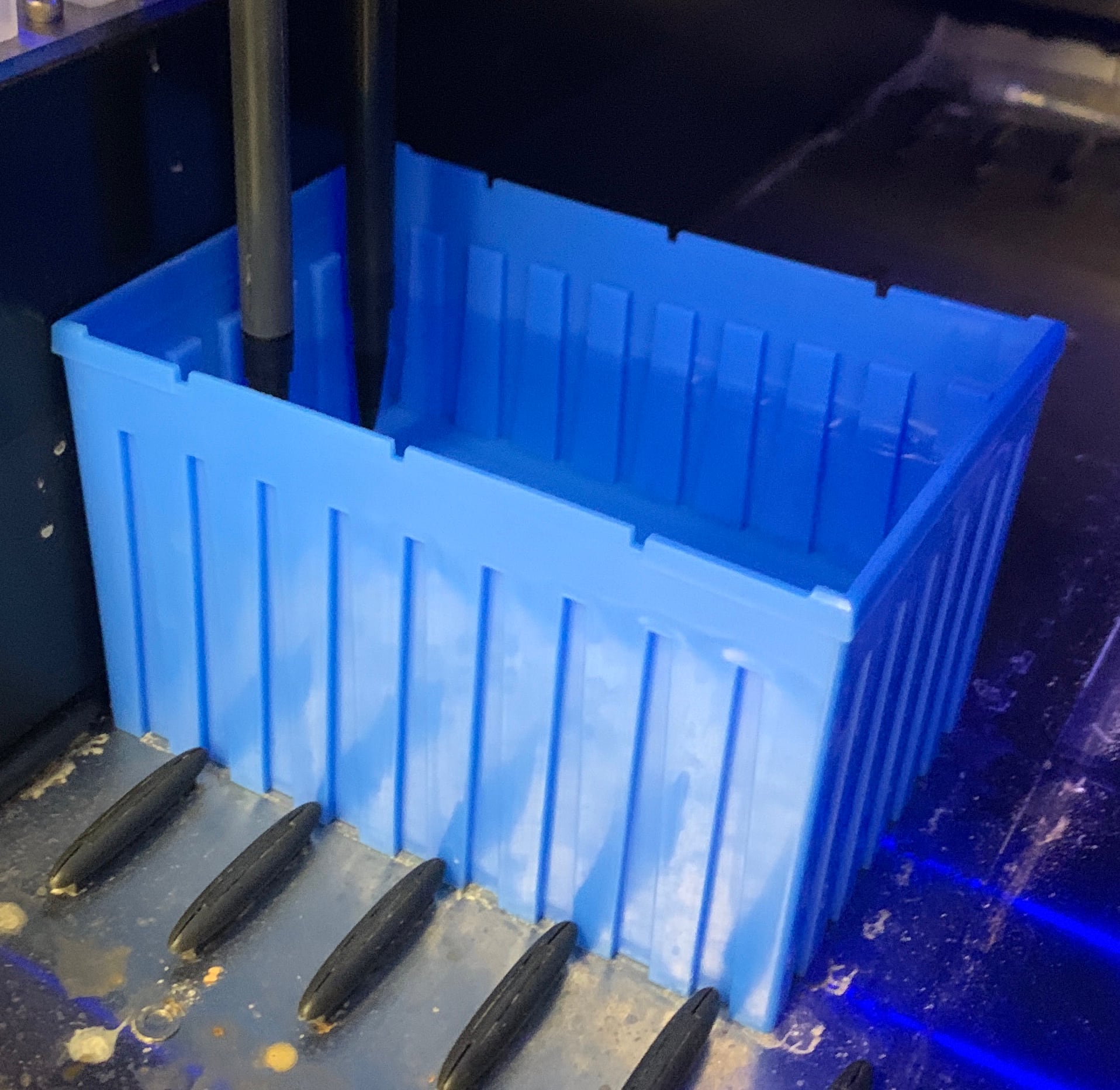 Aspirating from the blue bucket with multiple channels and custom offsets