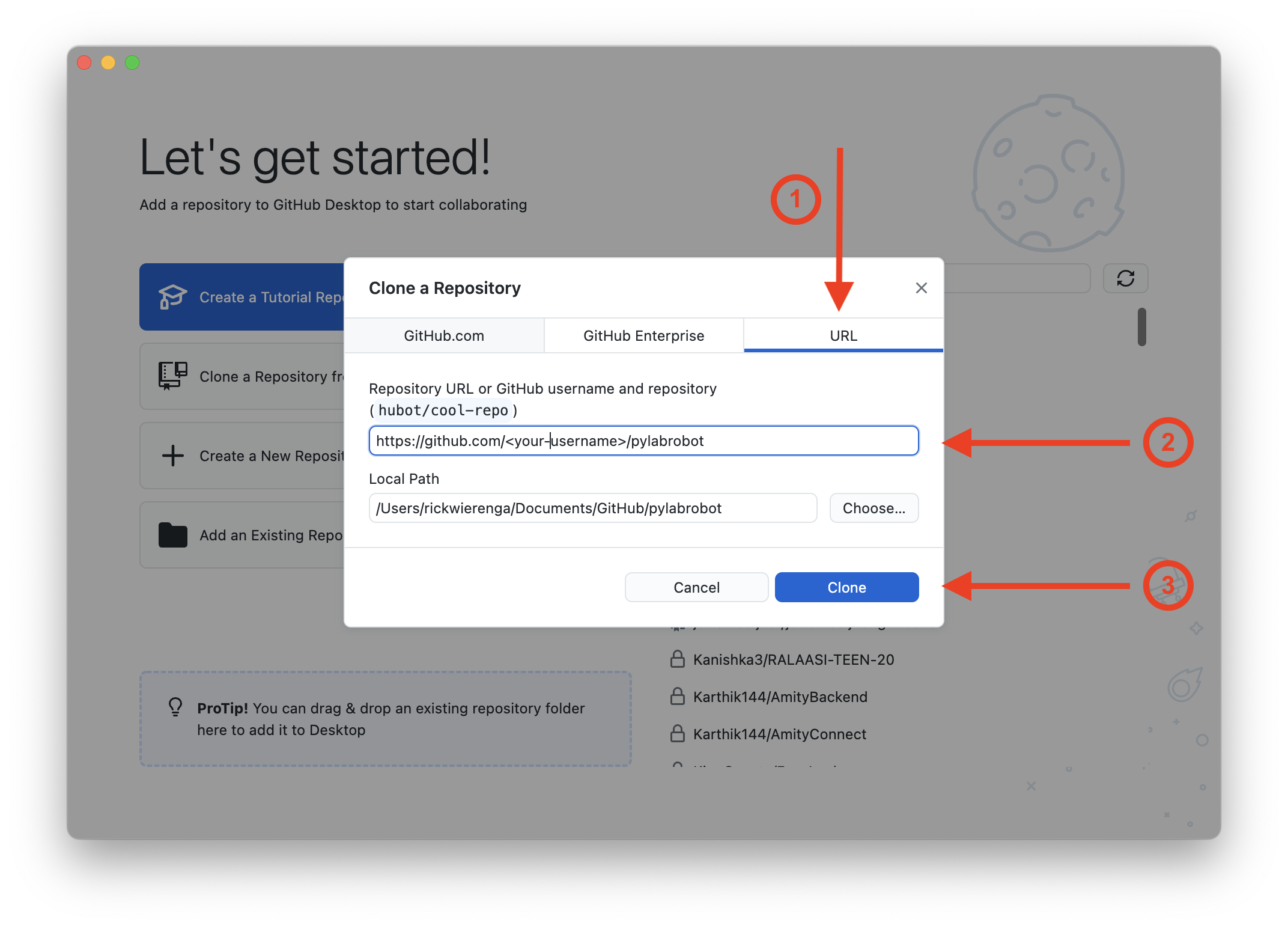 Cloning a project