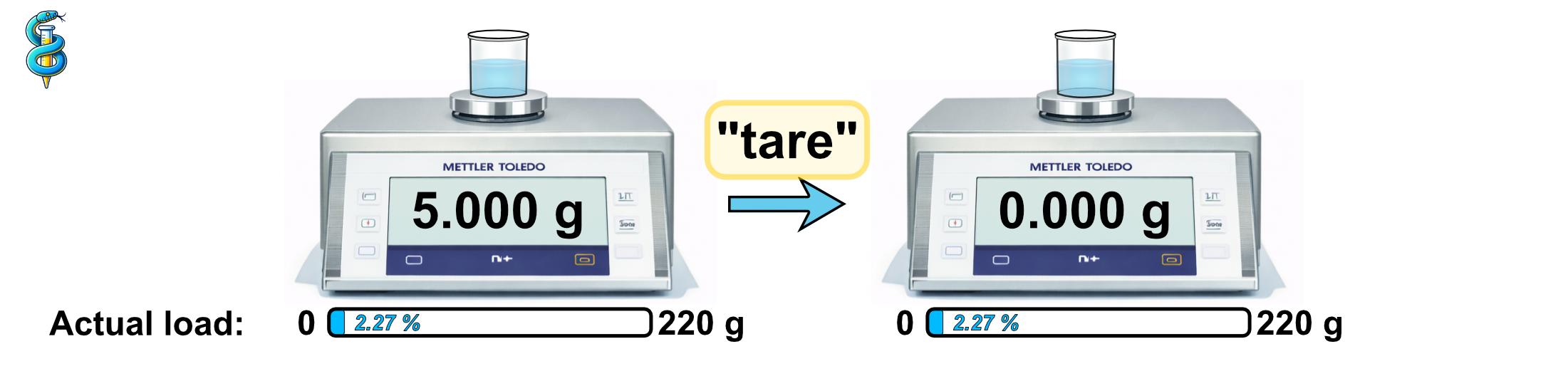 Tare operation example